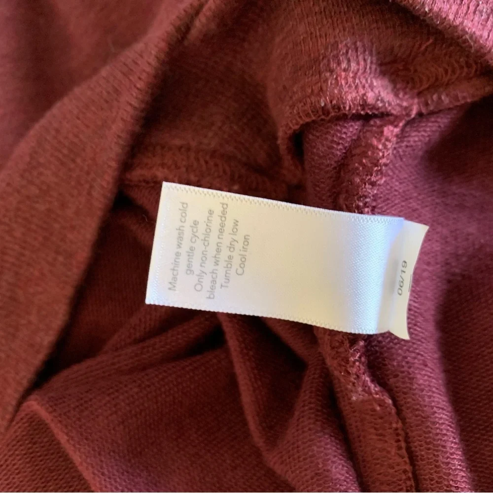 Athleta Sweatshirt Style Midi Dress‎ Size M/T Burgundy - Picture 4 of 6